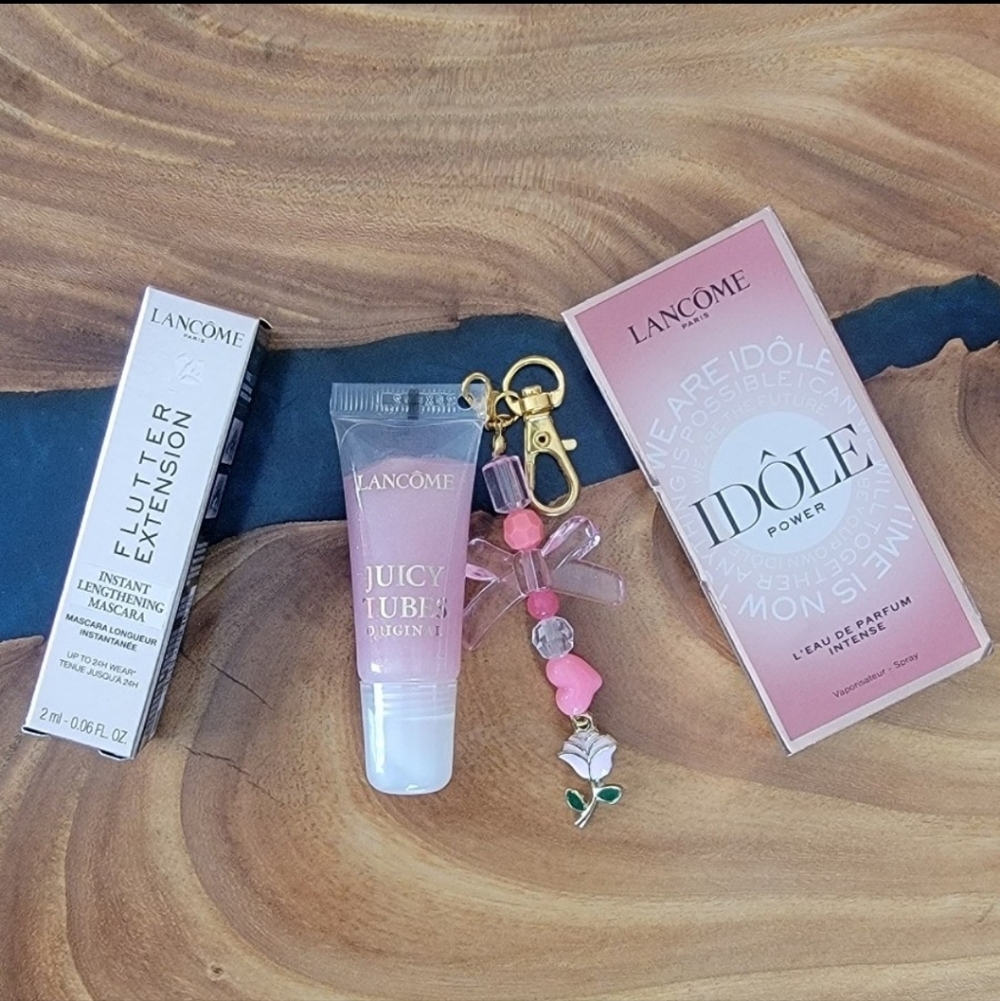 Lancome Mini Juicy Tubes + Keychain, Mascara & Idole Power travel size